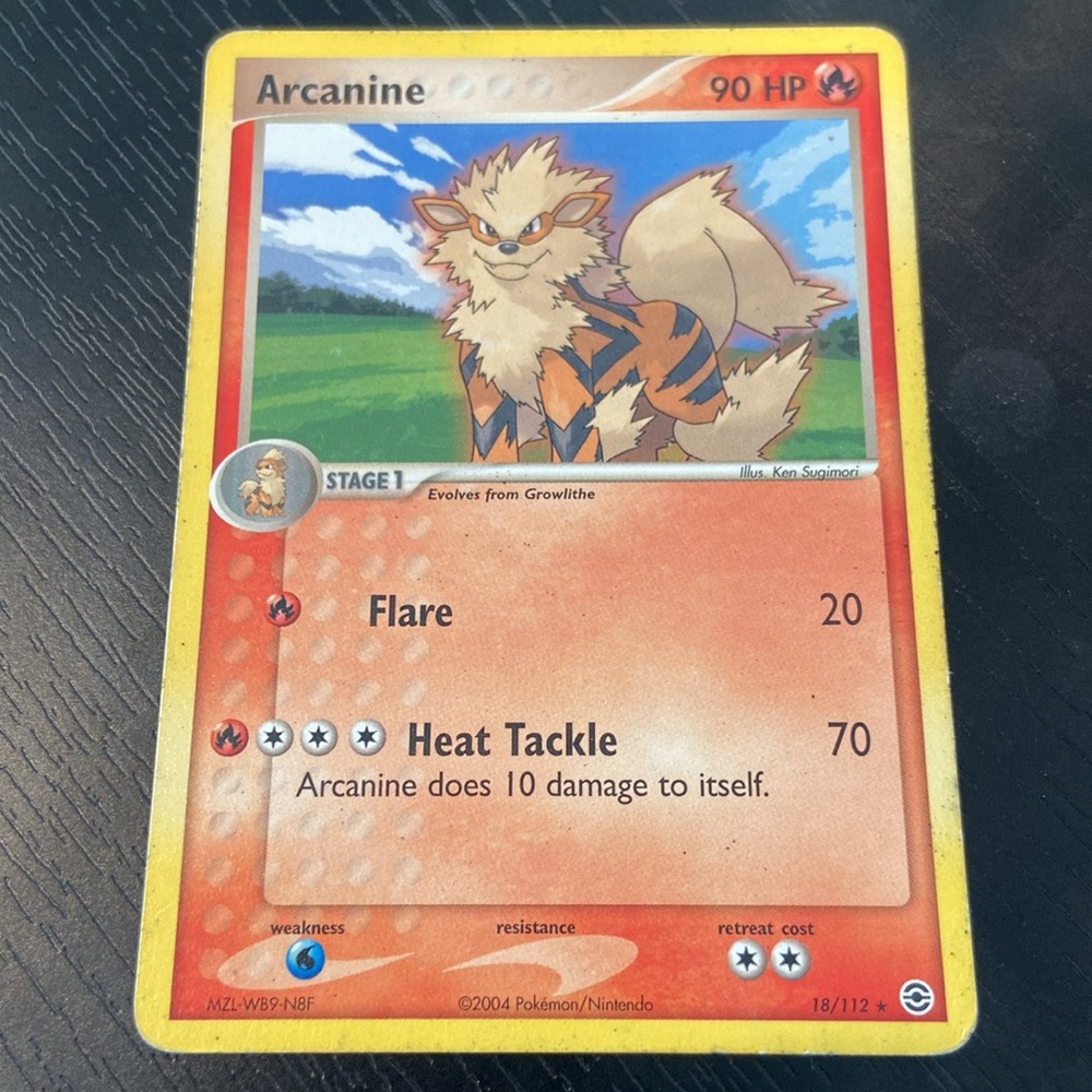 Arcanine 18/112 Pokémon Card Ex Fire Red & Leaf Green 2004